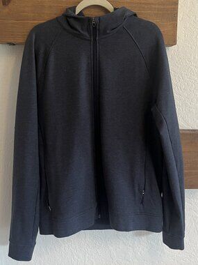 Lululemon City Sweat Full-Zip Hoodie Dark Navy Heathered L